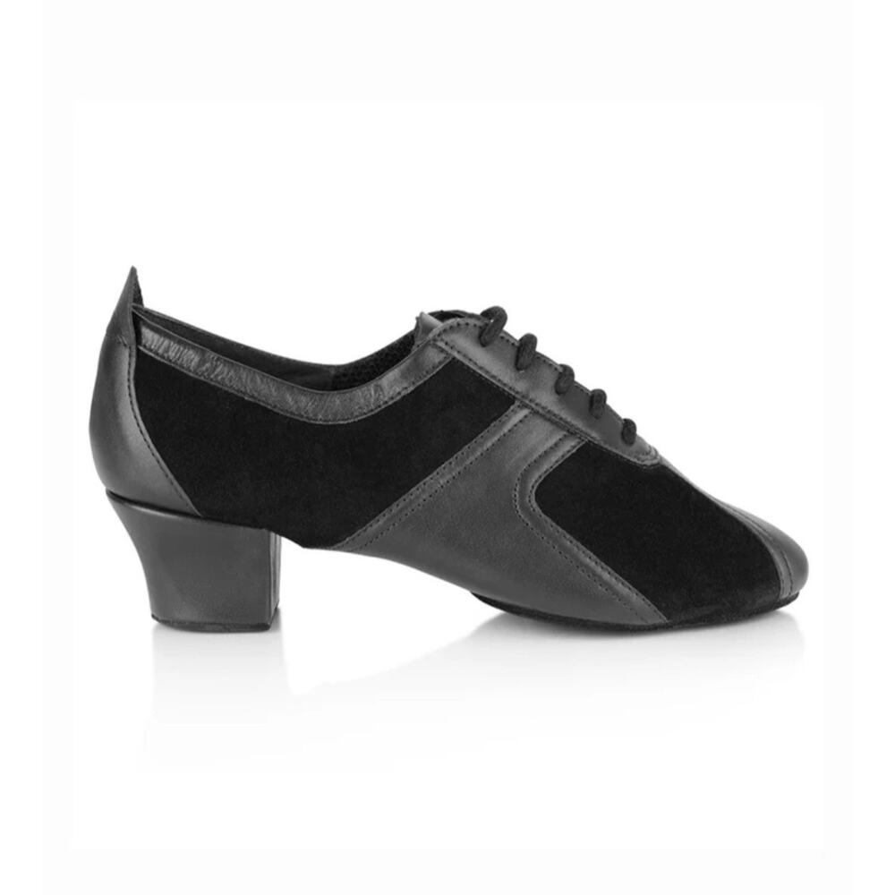 Ray Rose London Black Leather Suede Sole Dance Shoes | Lace-Up | 6-6.5 Fit